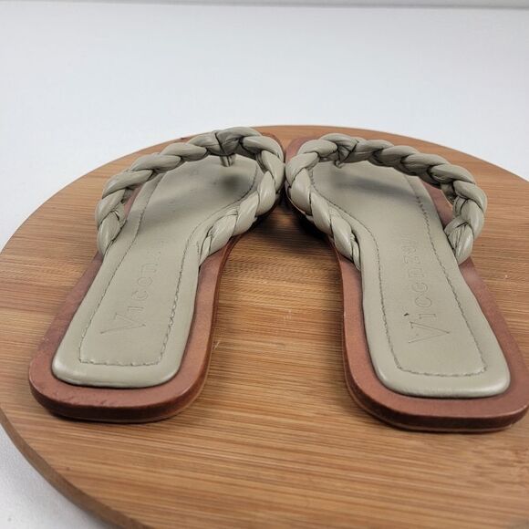 Anthropologie X Vicenza Leather Sandals Thong Slides Womens size 6 - Picture 13 of 13